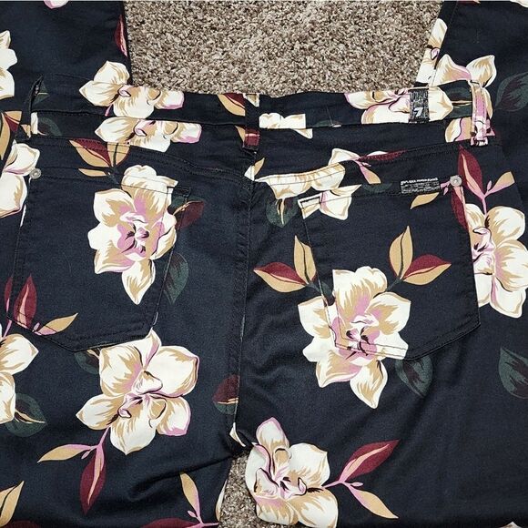 7 for all mankind Navy Blue Floral spring Print Ankle Skinny Jean - Picture 15 of 16